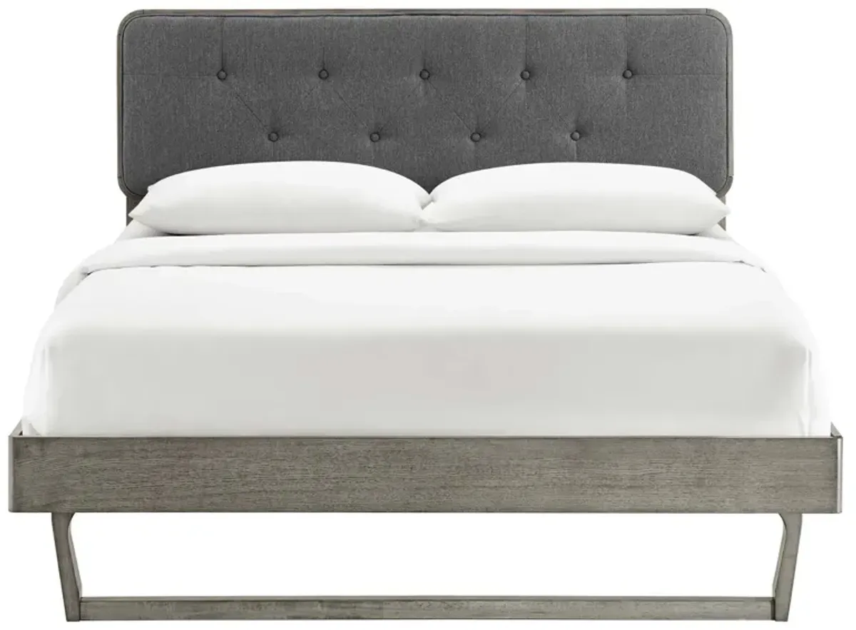 Modway - Bridgette King Wood Platform Bed with Angular Frame