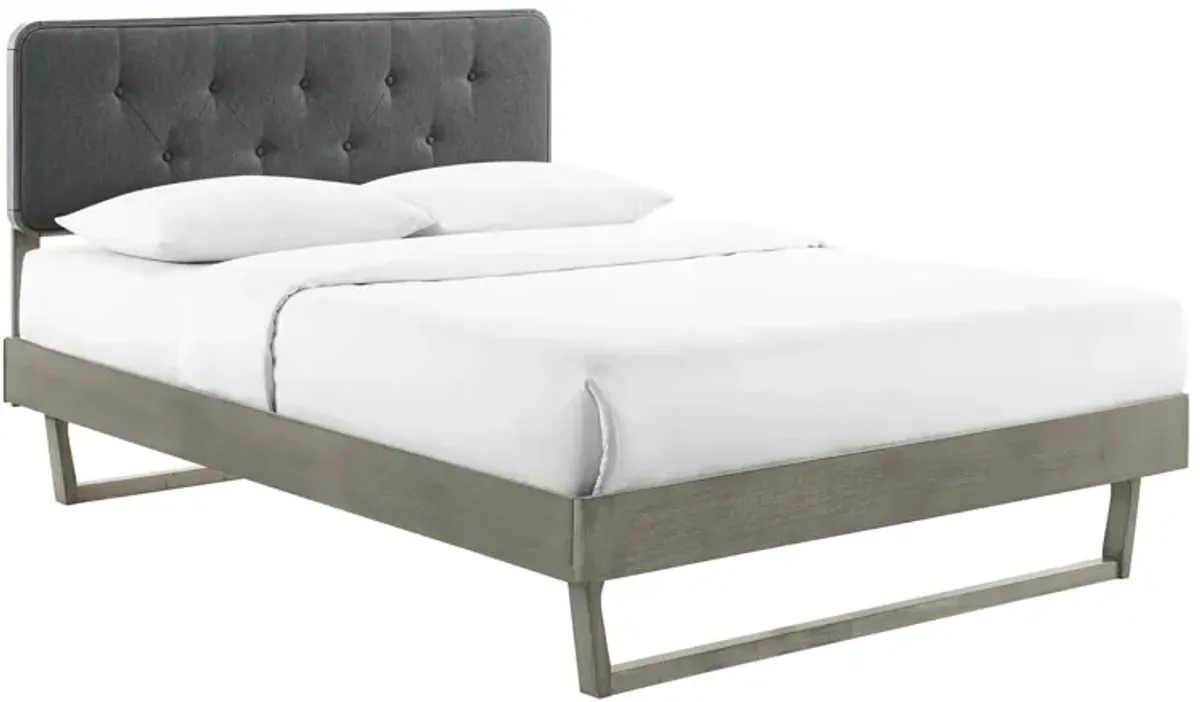 Modway - Bridgette King Wood Platform Bed with Angular Frame