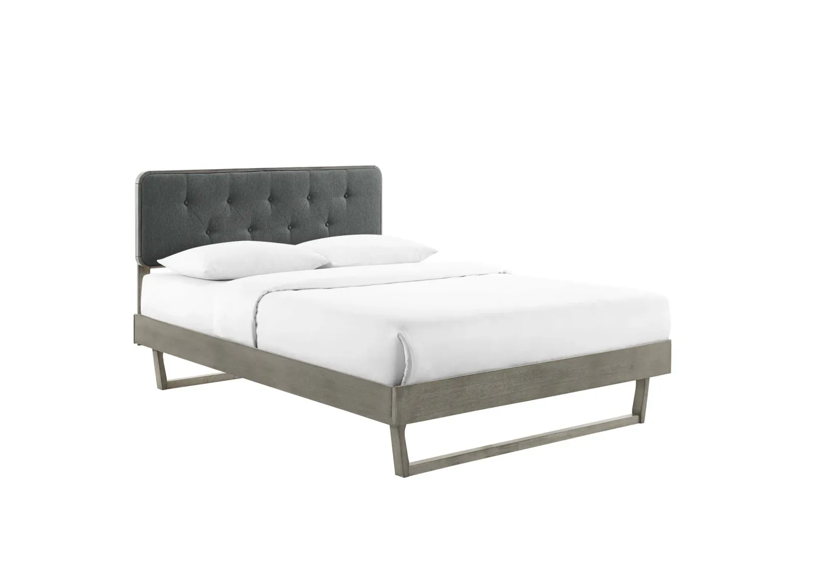 Modway - Bridgette King Wood Platform Bed with Angular Frame