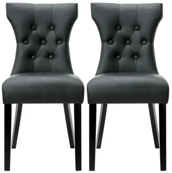 Silhouette Dining Chairs Set of 2-Benzara