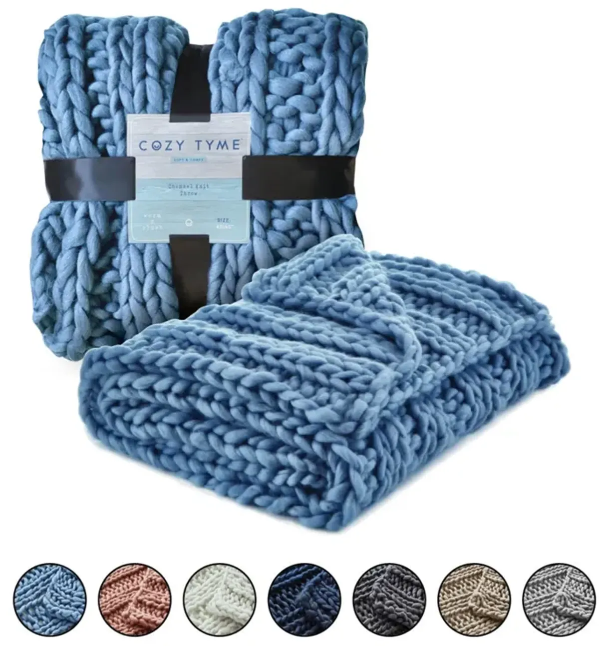 Cozy Tyme Joubert Channel Knit Throw 50"x70".