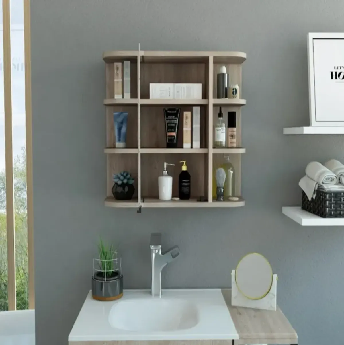 Medicine Cabinet Milano, Bathroom, Light Gray