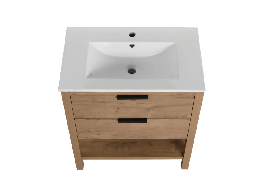 30 Inch Bathroom Vanity Plywood With 2 Drawers