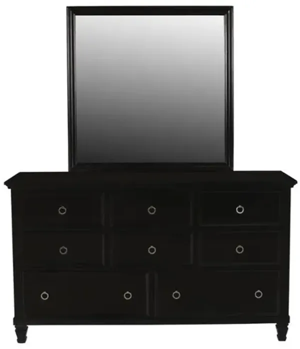 New Classic Furniture Furniture Tamarack 8-Drawer Wood Dresser with Mirror in Black