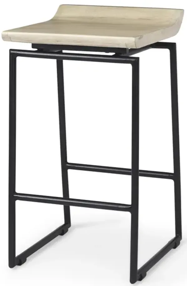 Givens Wood Seat Stool