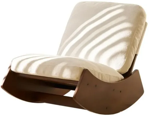 Comfortable Glider Rocking Chair with Soft Upholstery and Sturdy Wood Frame