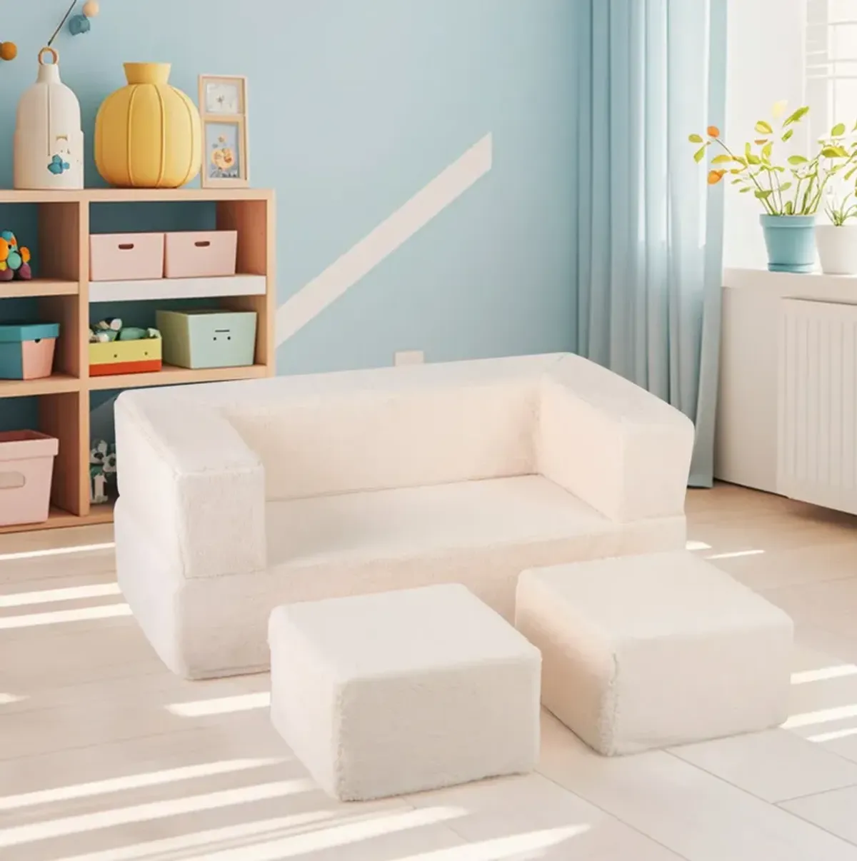 Soft Modular Kids Couch – Convertible Foam Armchair for Indoor Play