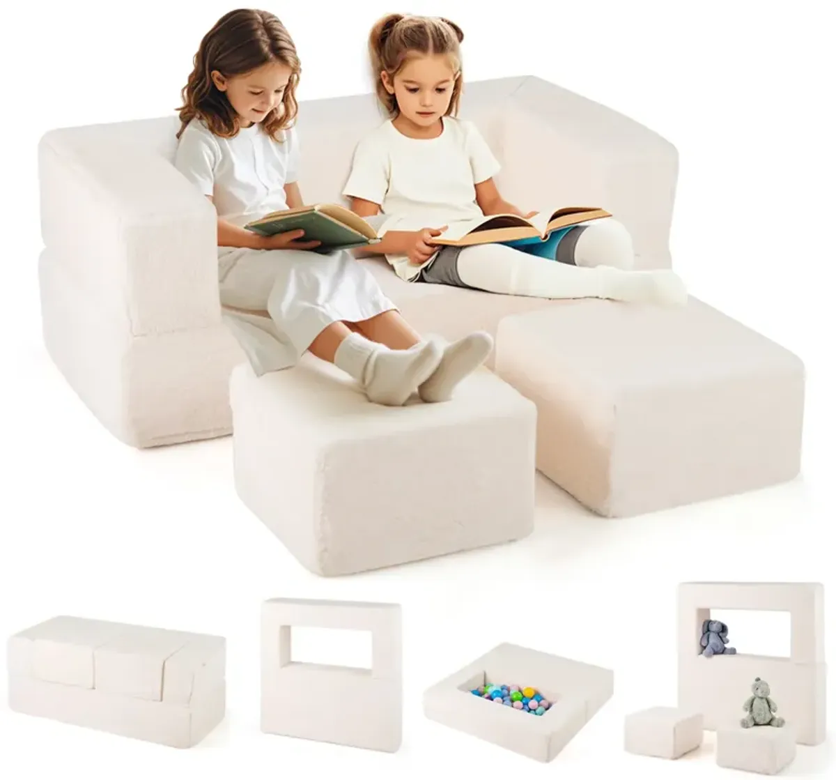 Soft Modular Kids Couch – Convertible Foam Armchair for Indoor Play
