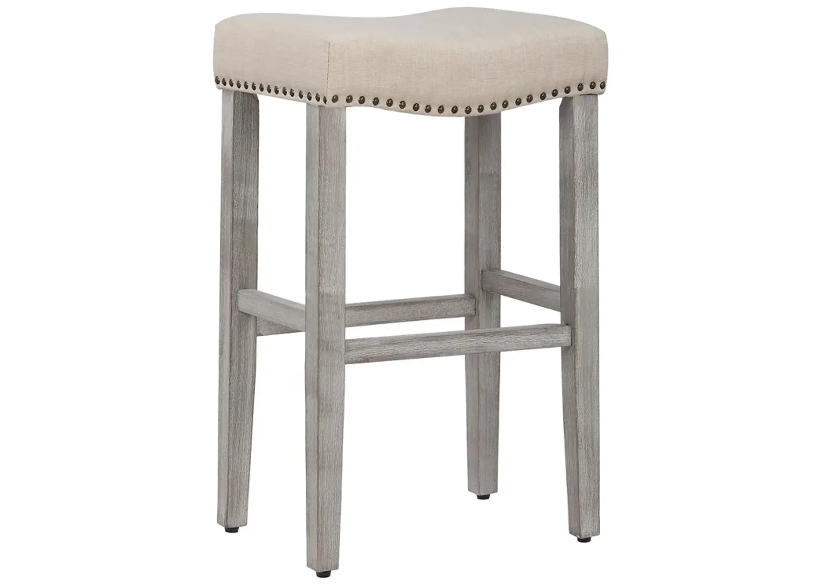 WestinTrends 29" Upholstered Backless Saddle Seat Bar Stool