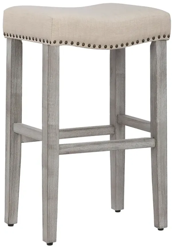 WestinTrends 29" Upholstered Backless Saddle Seat Bar Stool