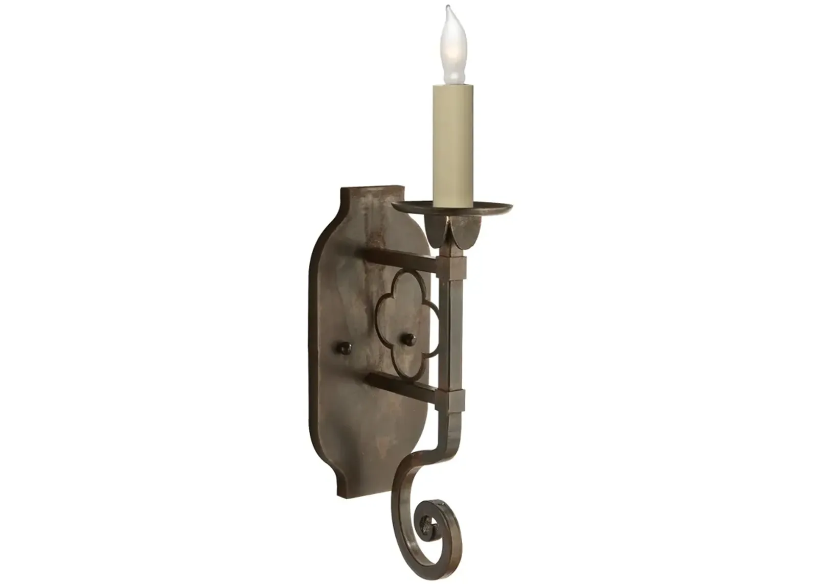 Margarite Single Sconce in Aged Iron