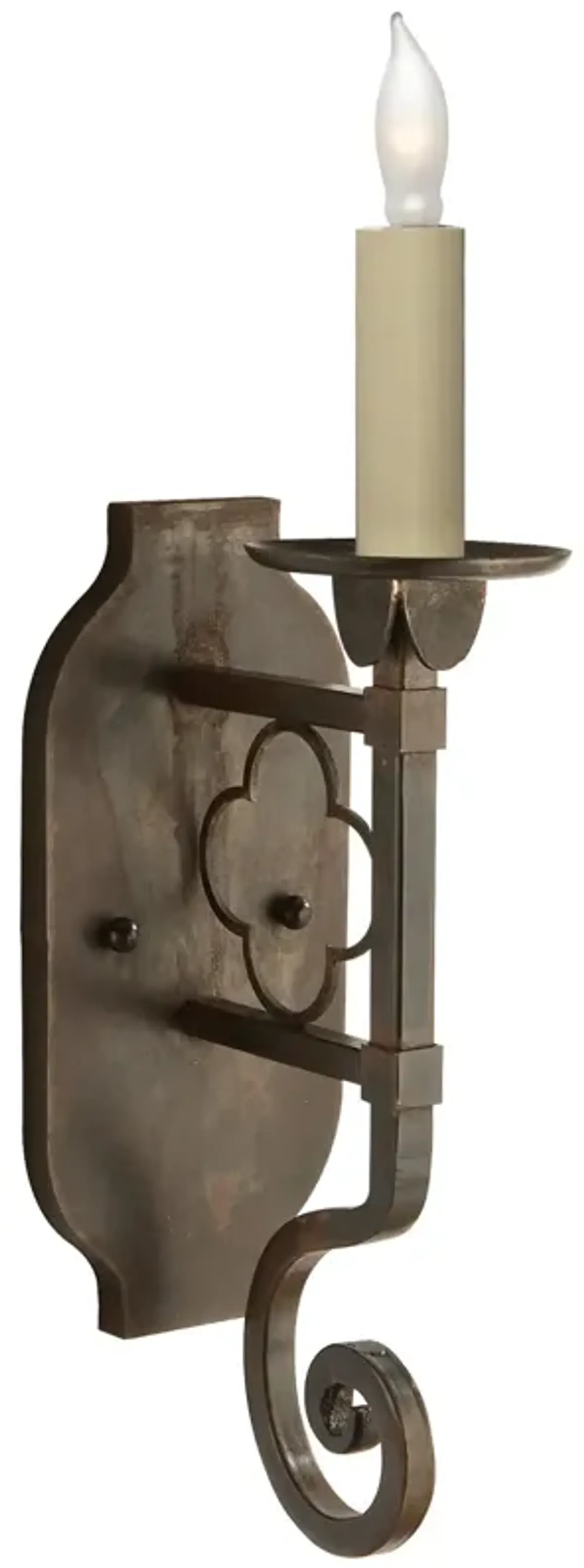 Margarite Single Sconce in Aged Iron