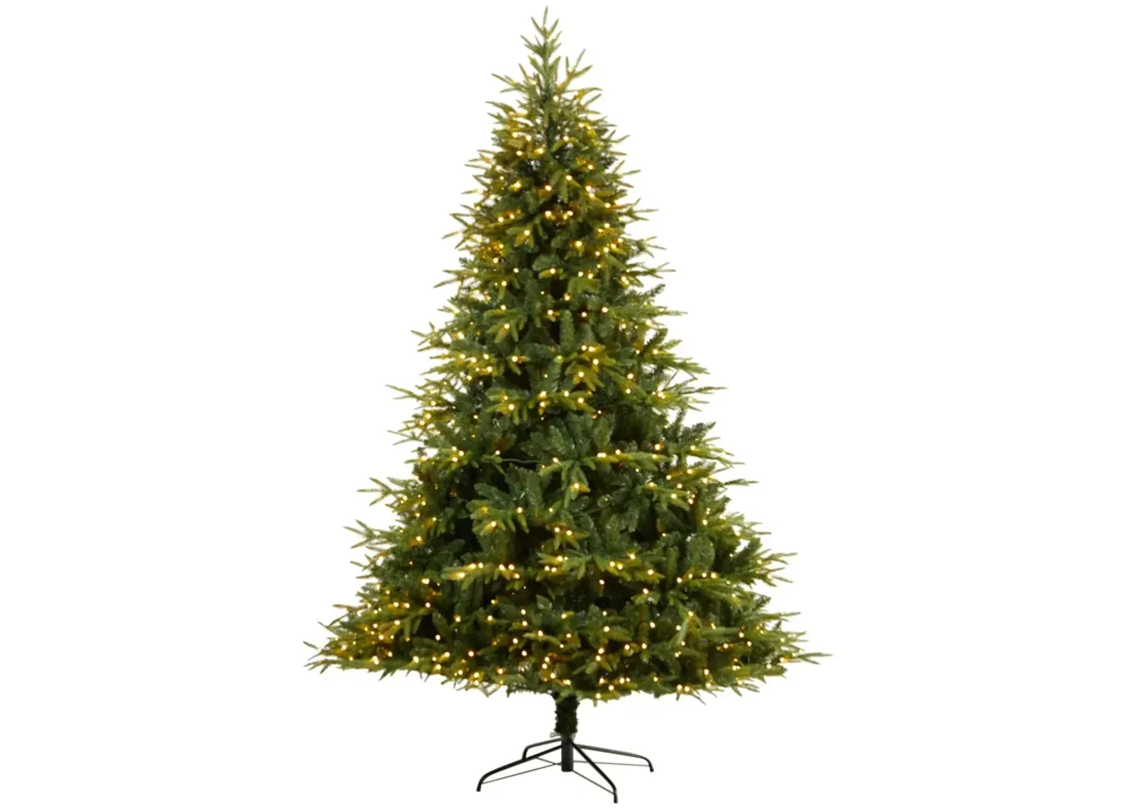 Nearly Natural Colorado Mountain Fir Natural Look-in Artificial Christmas Tree with Multi LED Lights and Bendable Branches