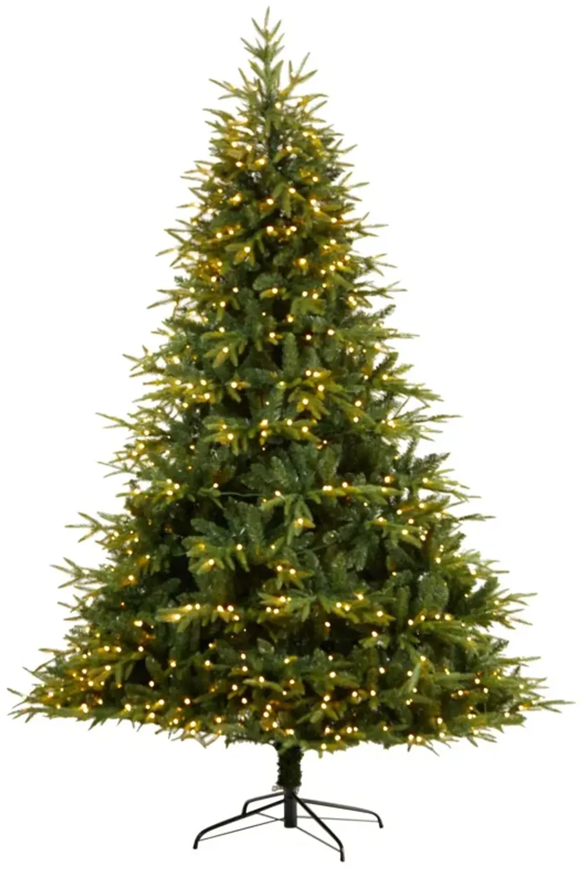 Nearly Natural Colorado Mountain Fir Natural Look-in Artificial Christmas Tree with Multi LED Lights and Bendable Branches