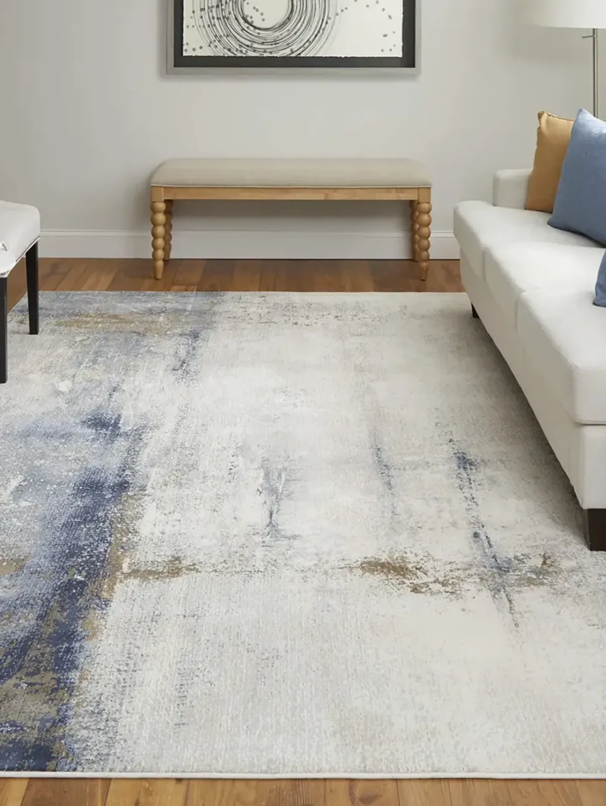 Clio 39LXF 12' x 15' Ivory/Blue/Brown Rug
