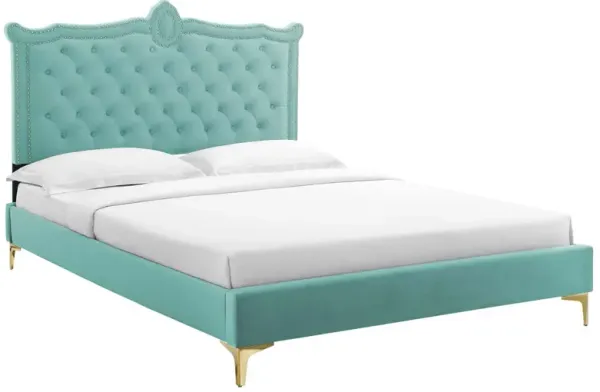 Modway - Clara Performance Velvet Queen Platform Bed