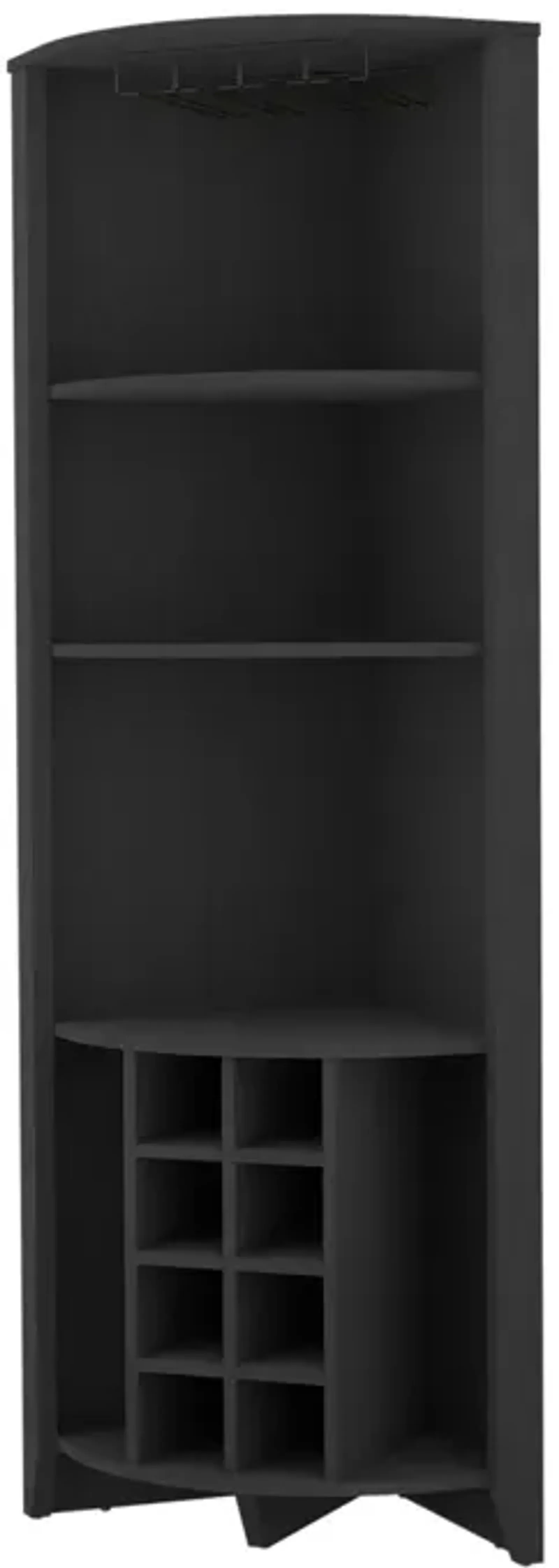 Morgana 8-Bottle 5-Shelf Corner Bar Cabinet Wengue