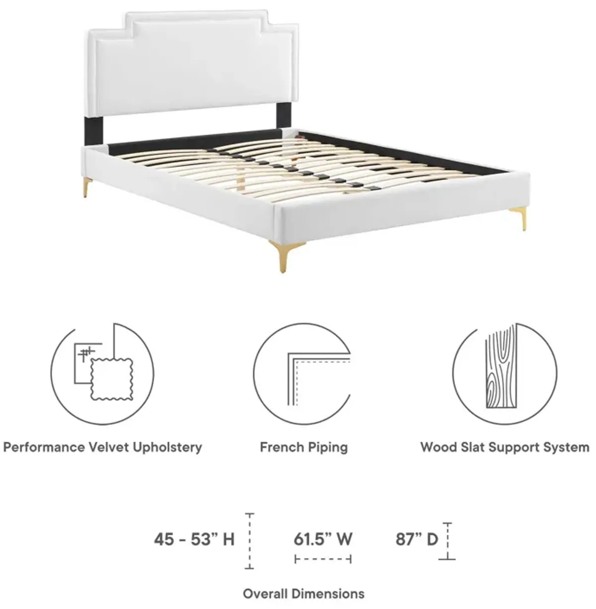 Modway - Liva Performance Velvet King Bed