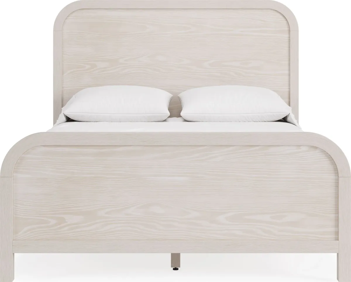 Drake King-size Wood Platform Bed in Sugar