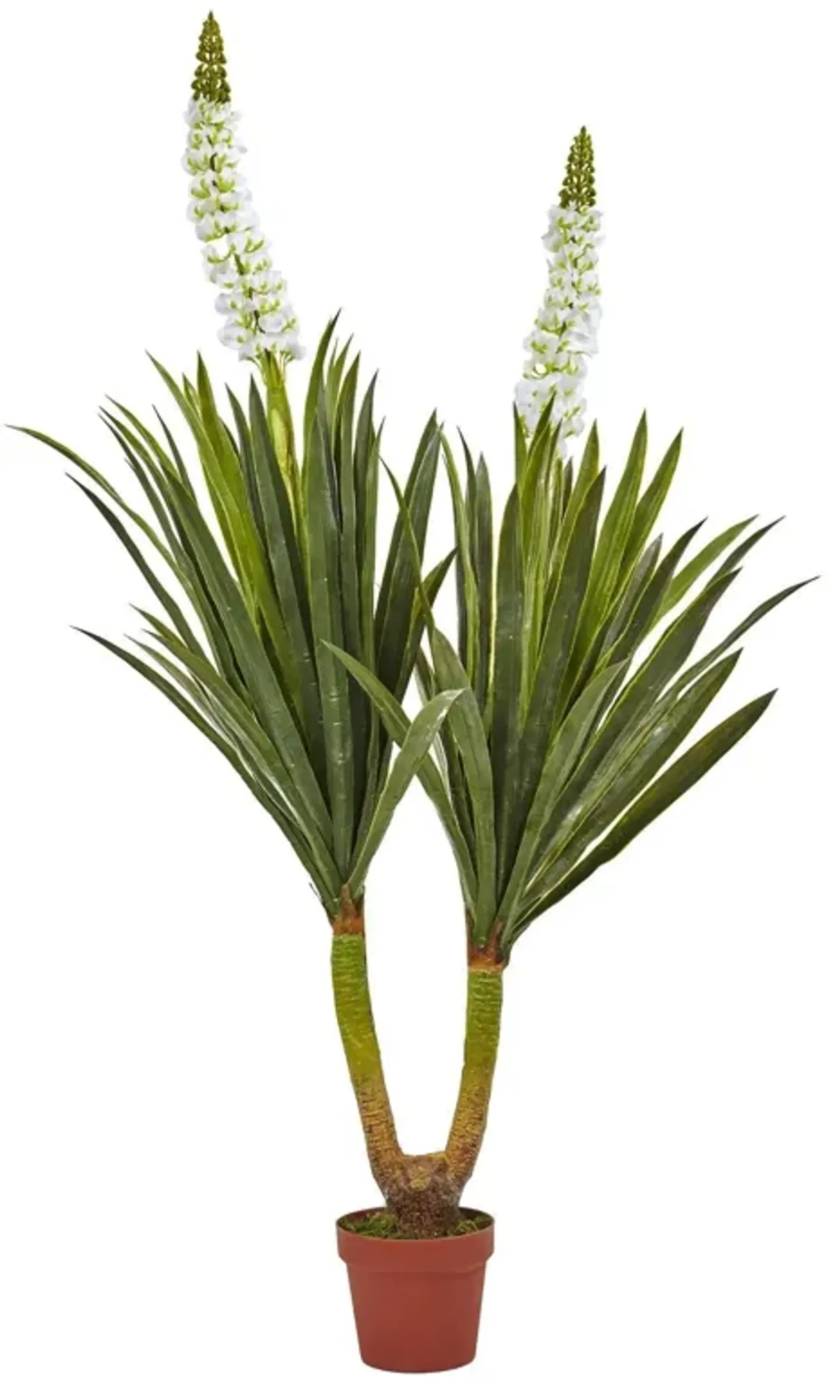 Nearly Natural 57-in Yucca Plant w/78 Lvs & 2 Flwrs