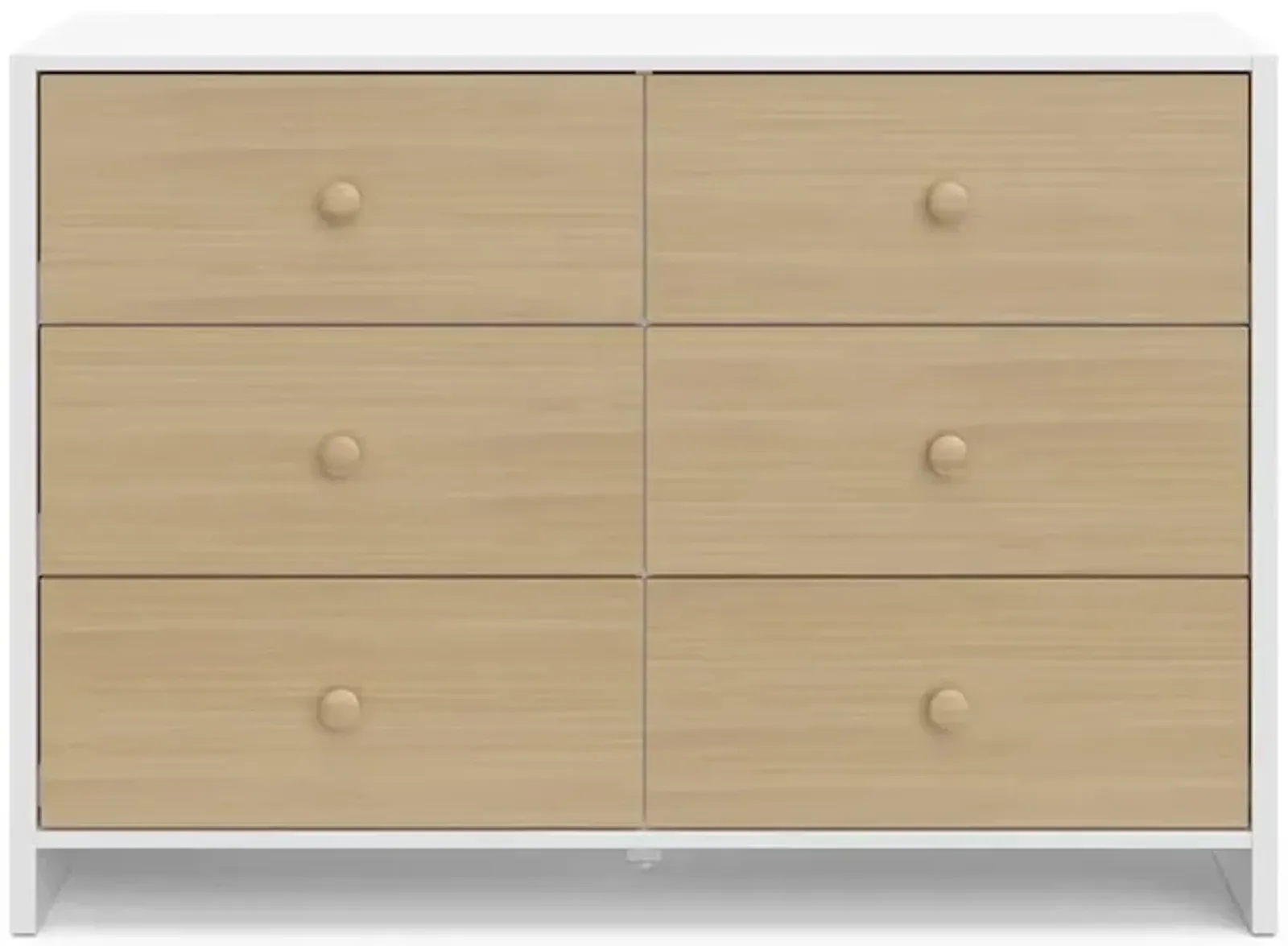 Storkcraft Calabasas 6 Drawer Dresser (White with Driftwood)