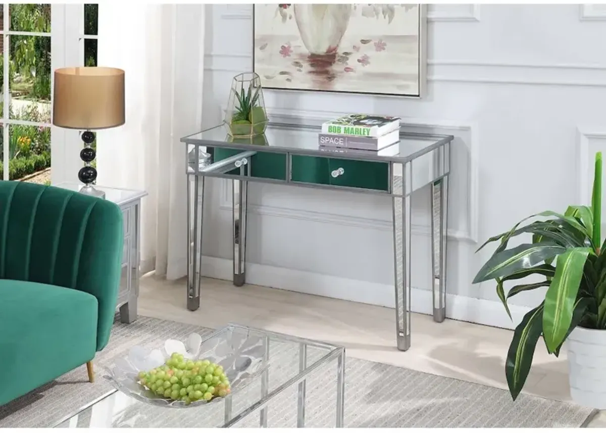 Convience Concept, Inc. Gold Coast Mirrored 2 Drawer Desk/Console Table