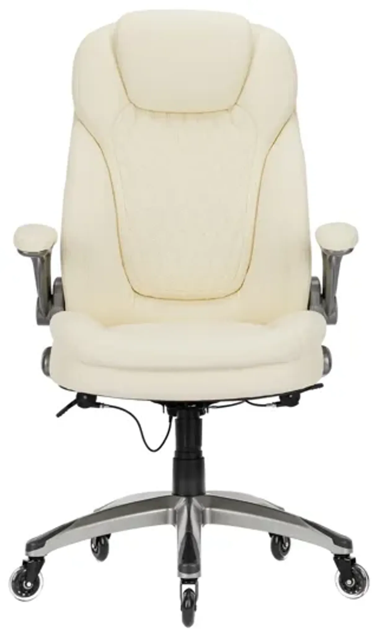 High Back Executive PU Leather Office Chair With Blade Wheels, Adjustable Height, Rocking Tension