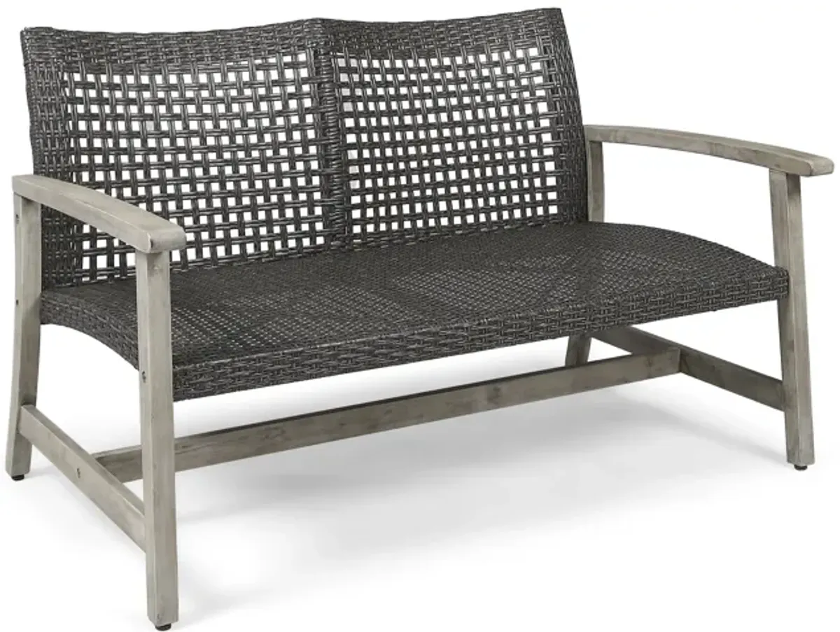 Merax Outdoor Patio Wicker  Sofa Loveseat