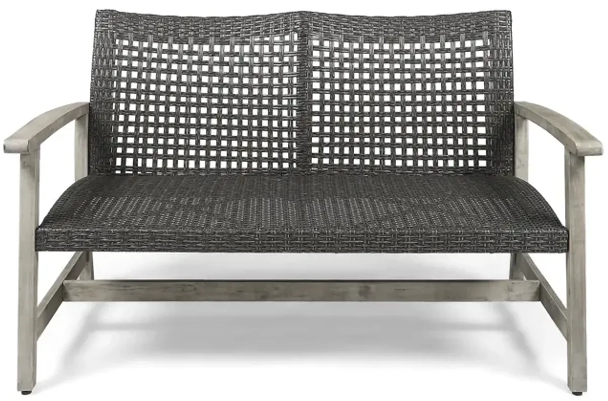 Merax Outdoor Patio Wicker  Sofa Loveseat