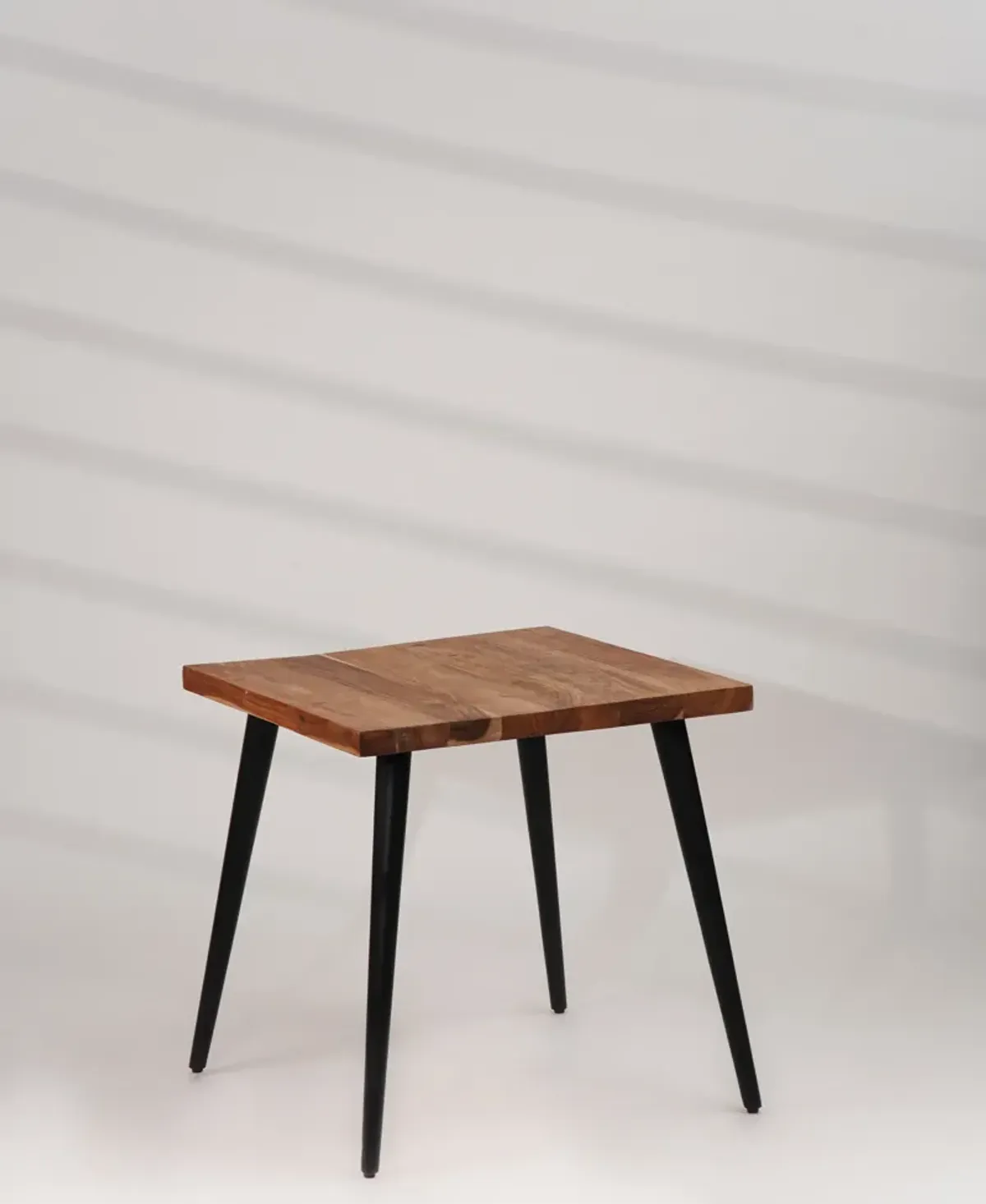 Handmade Eco-Friendly Vintage Acacia Wood & Iron Natural Black Square Table 24"x24"x24" From BBH Homes