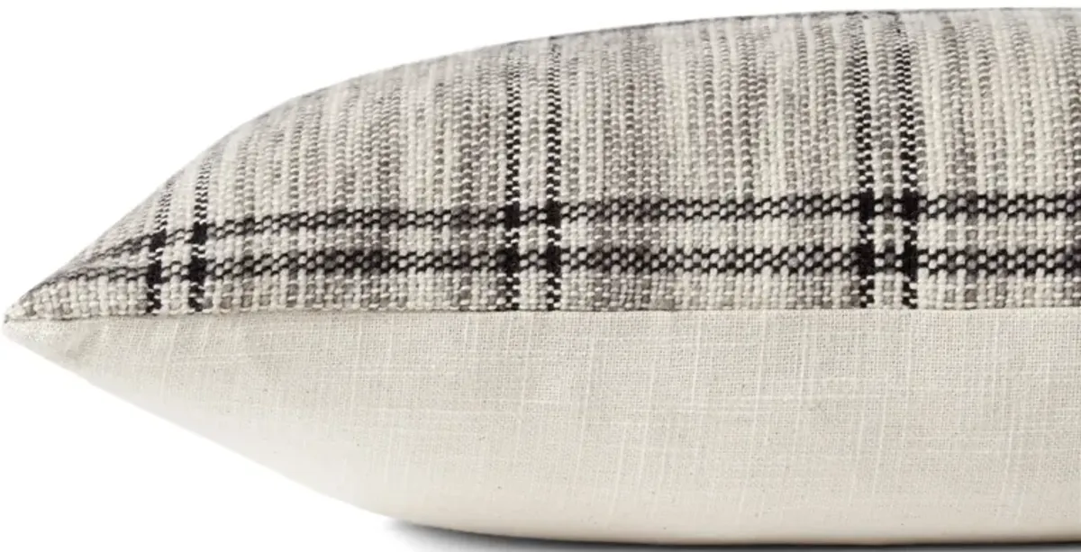 Dalia PAL0029 Ivory/Granite 22''x22'' Polyester Pillow by Amber Lewis x Loloi