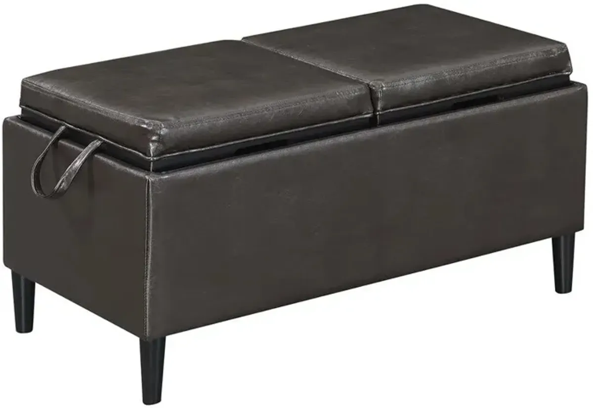 Convience Concept, Inc. Designs4Comfort Magnolia Storage Ottoman with Trays