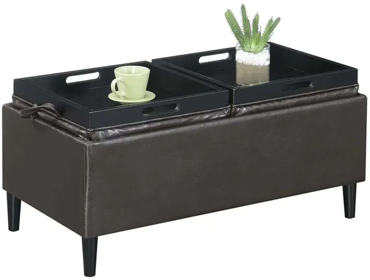 Convience Concept, Inc. Designs4Comfort Magnolia Storage Ottoman with Trays