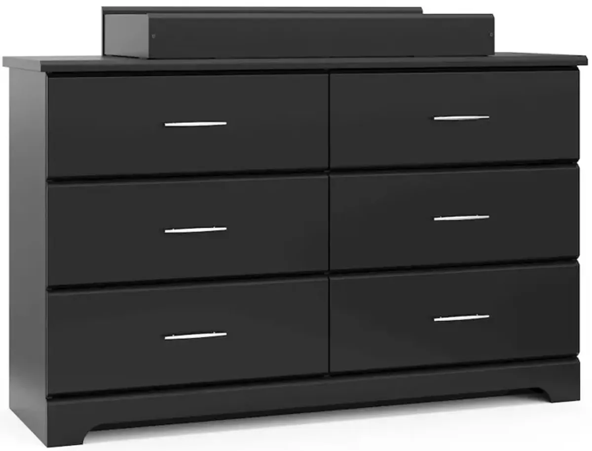 Storkcraft Brookside 6 Drawer Double Dresser (Black) – GREENGUARD Gold Certified