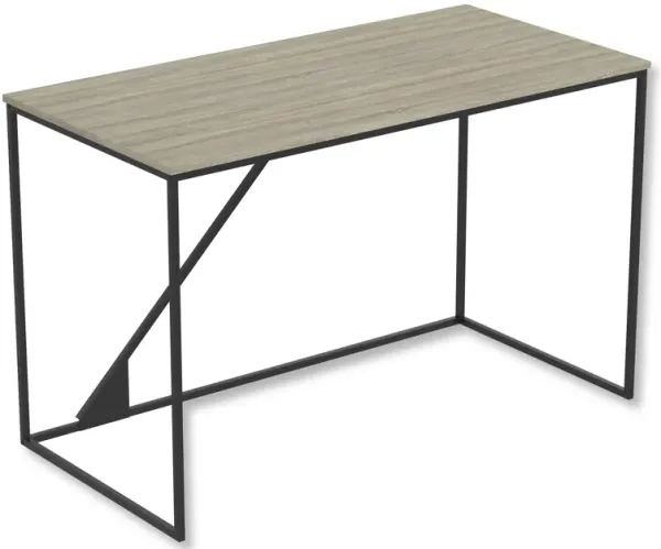 Safdie & Co Computer Desk 47.25" Long Dark Taupe and Black Metal