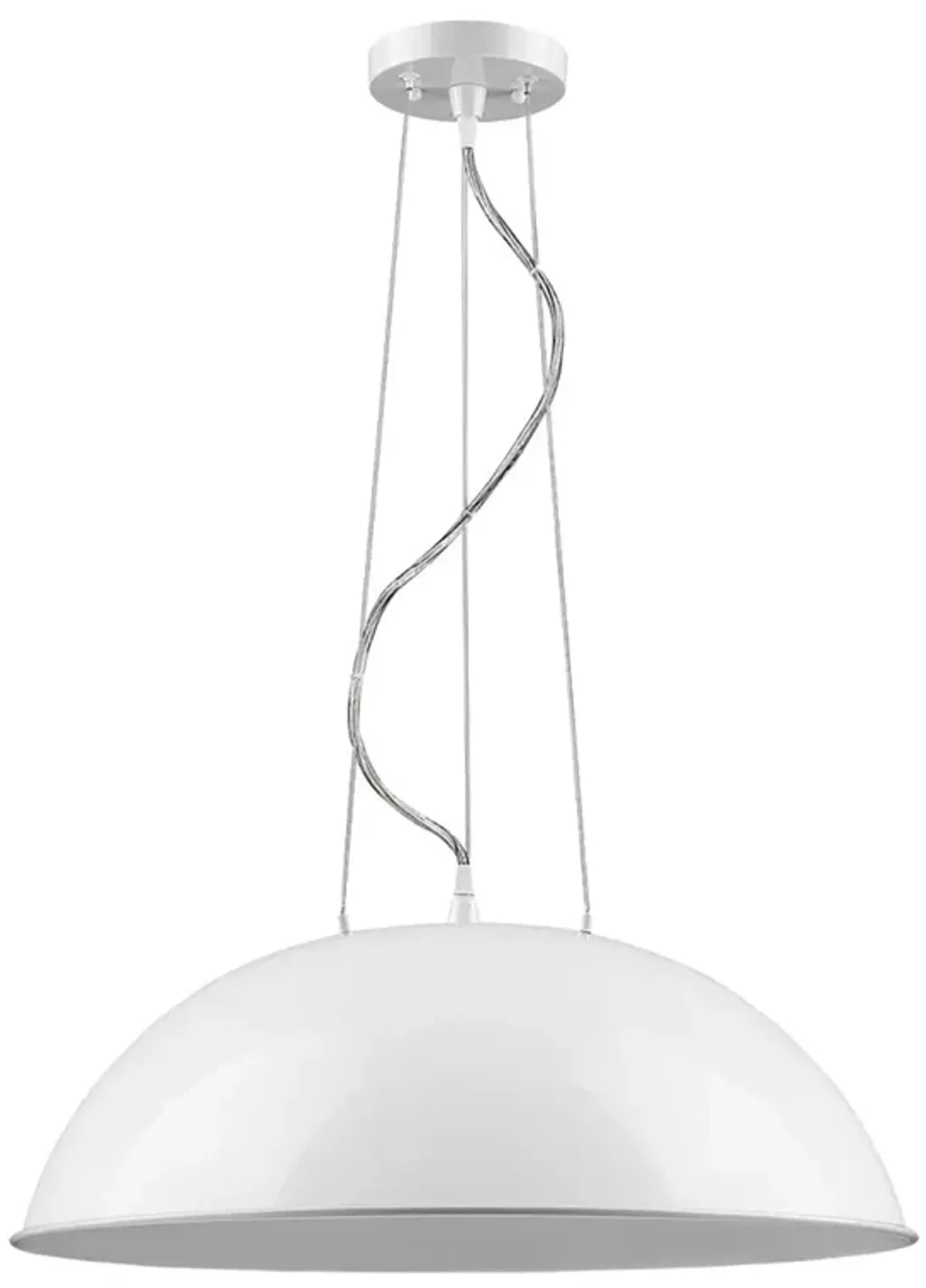Hivvago Layla 1-Light White Bowl Pendant