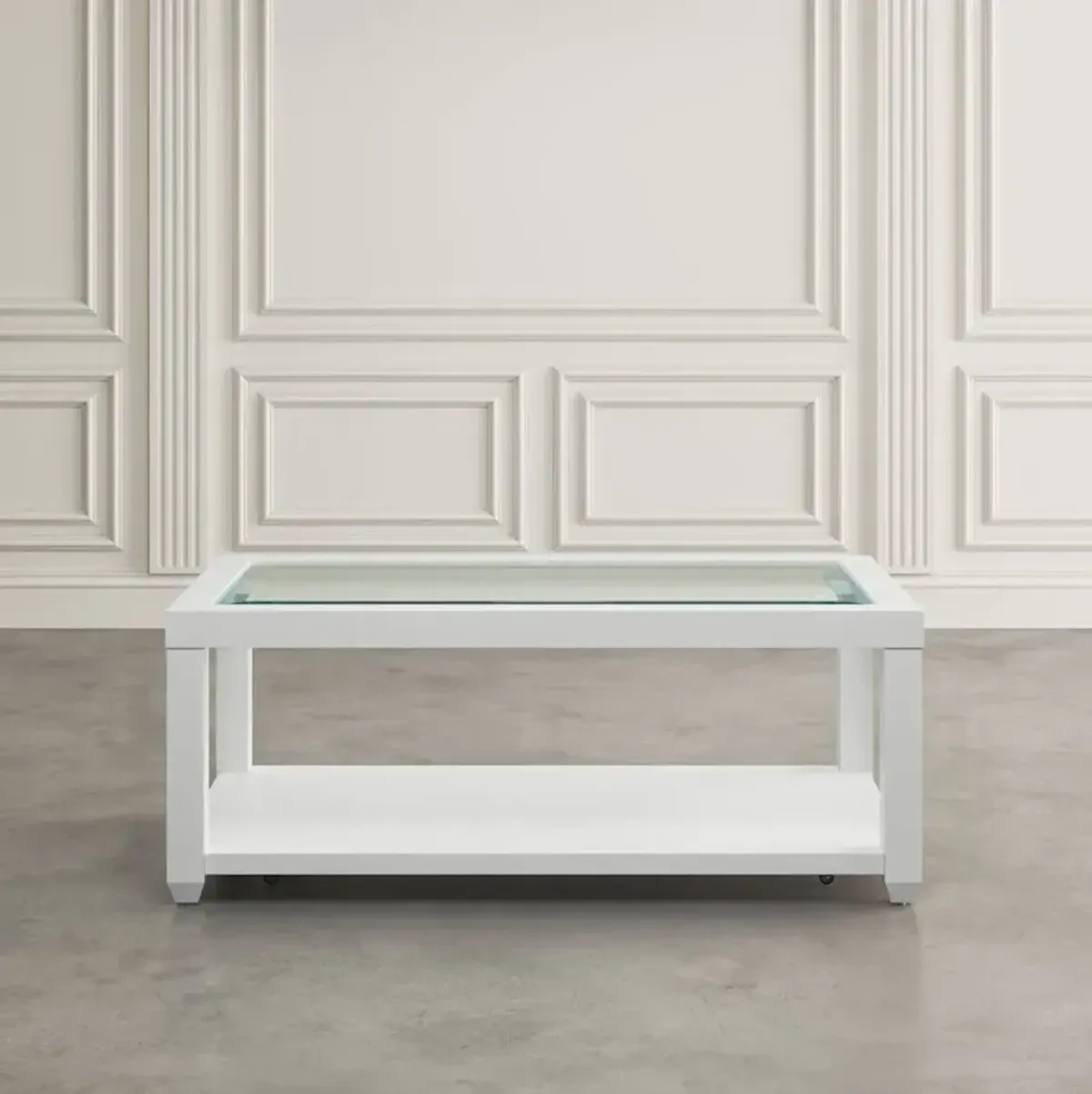 Jofran Urban Icon Contemporary Rectangular Glass Inlay Coffee Table