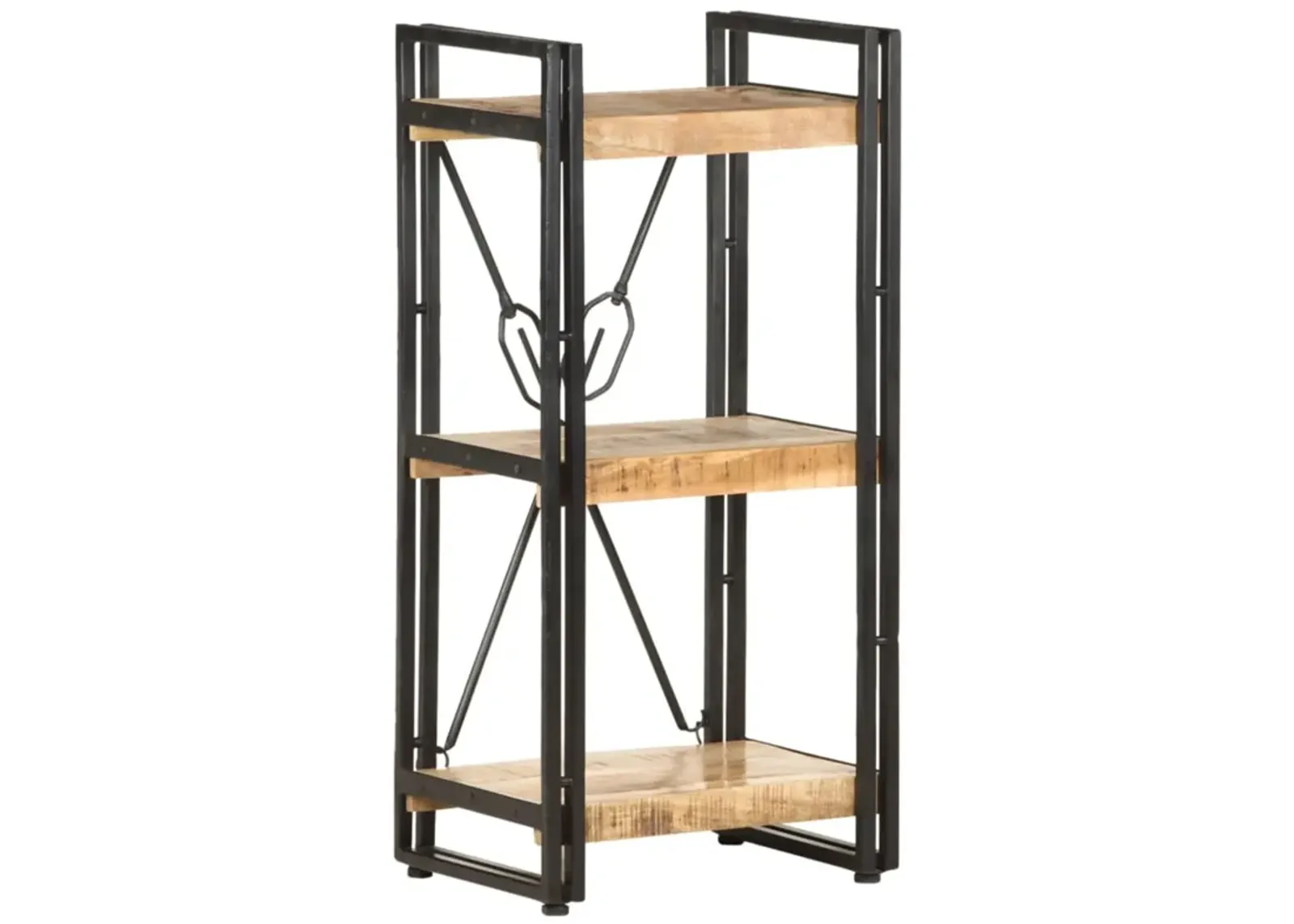 vidaXL 3-Tier Bookcase 15.7"x11.8"x31.5" Solid Mango Wood