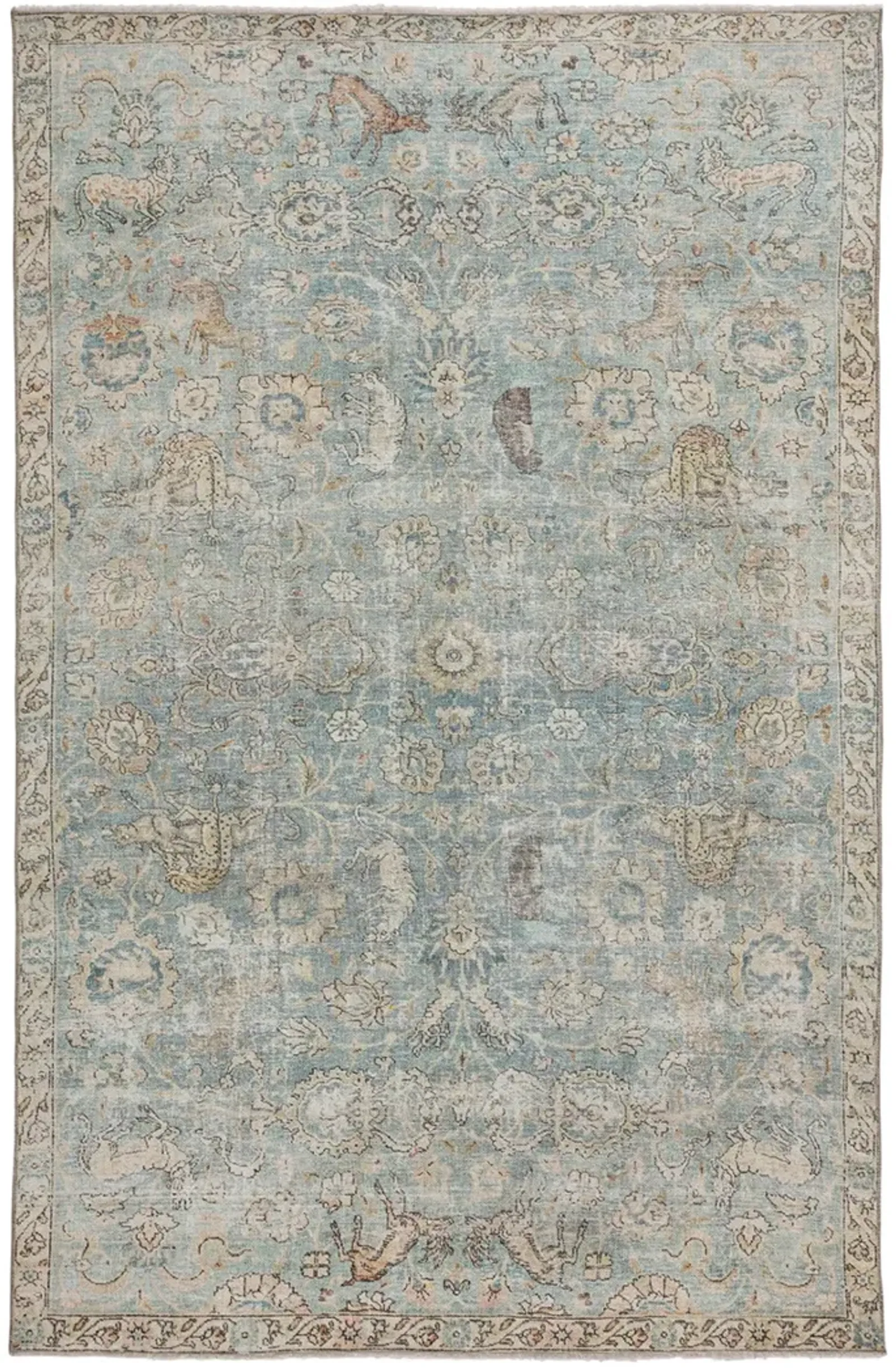 Boheme Stag Blue 2'6" x 8' Runner Rug