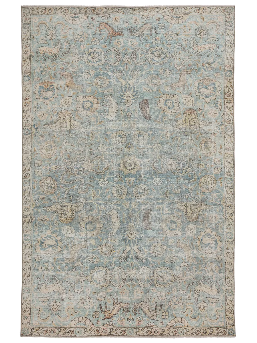 Boheme Stag Blue 2'6" x 8' Runner Rug