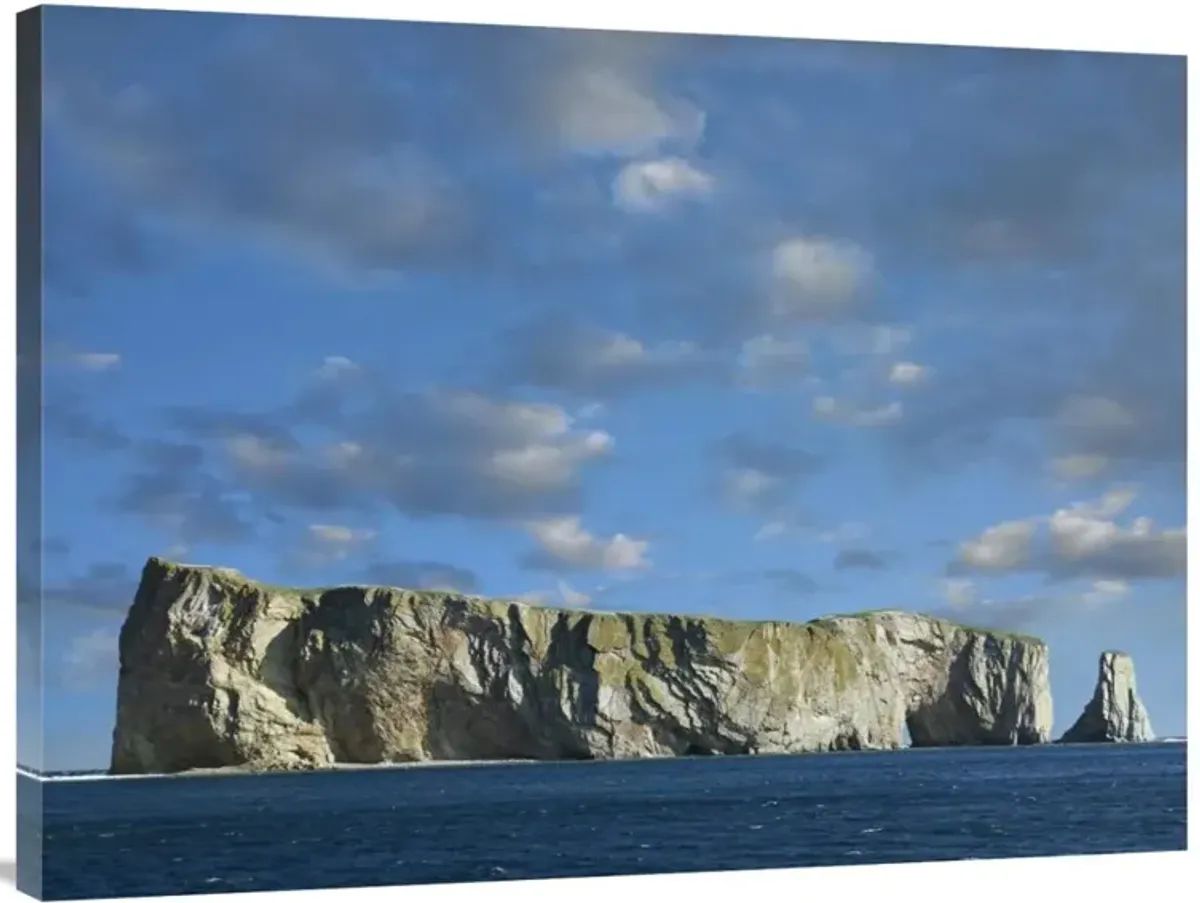 Perce Rock, island limestone formation, Quebec, Canada-Canvas Art-40x30