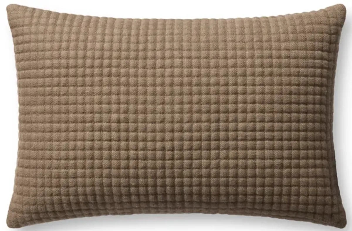 Christopher PJBR0002 Brown 13" x 21" Pillow with Poly by Jeremiah Brent x Loloi