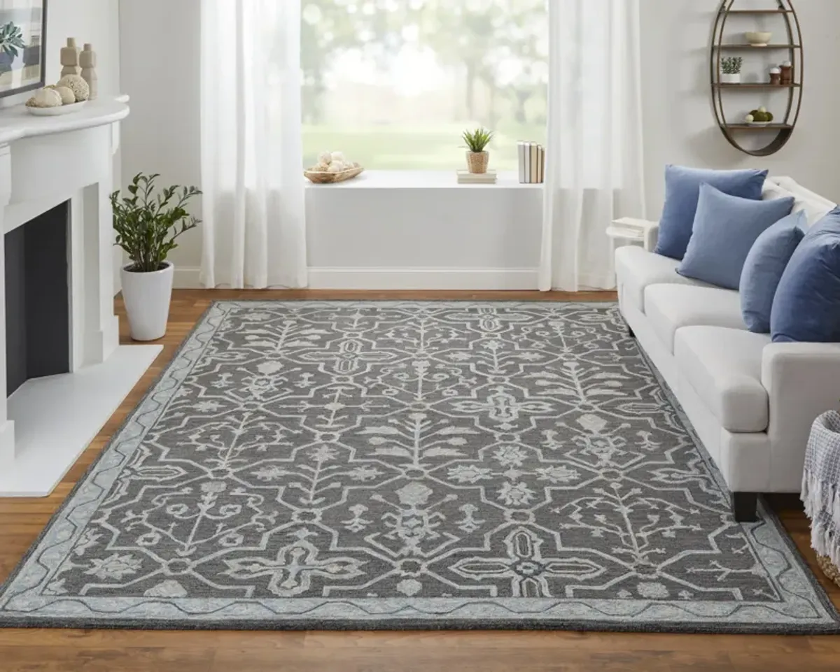 Fallon 8839F Gray/Blue/Ivory 5' x 8' Rug