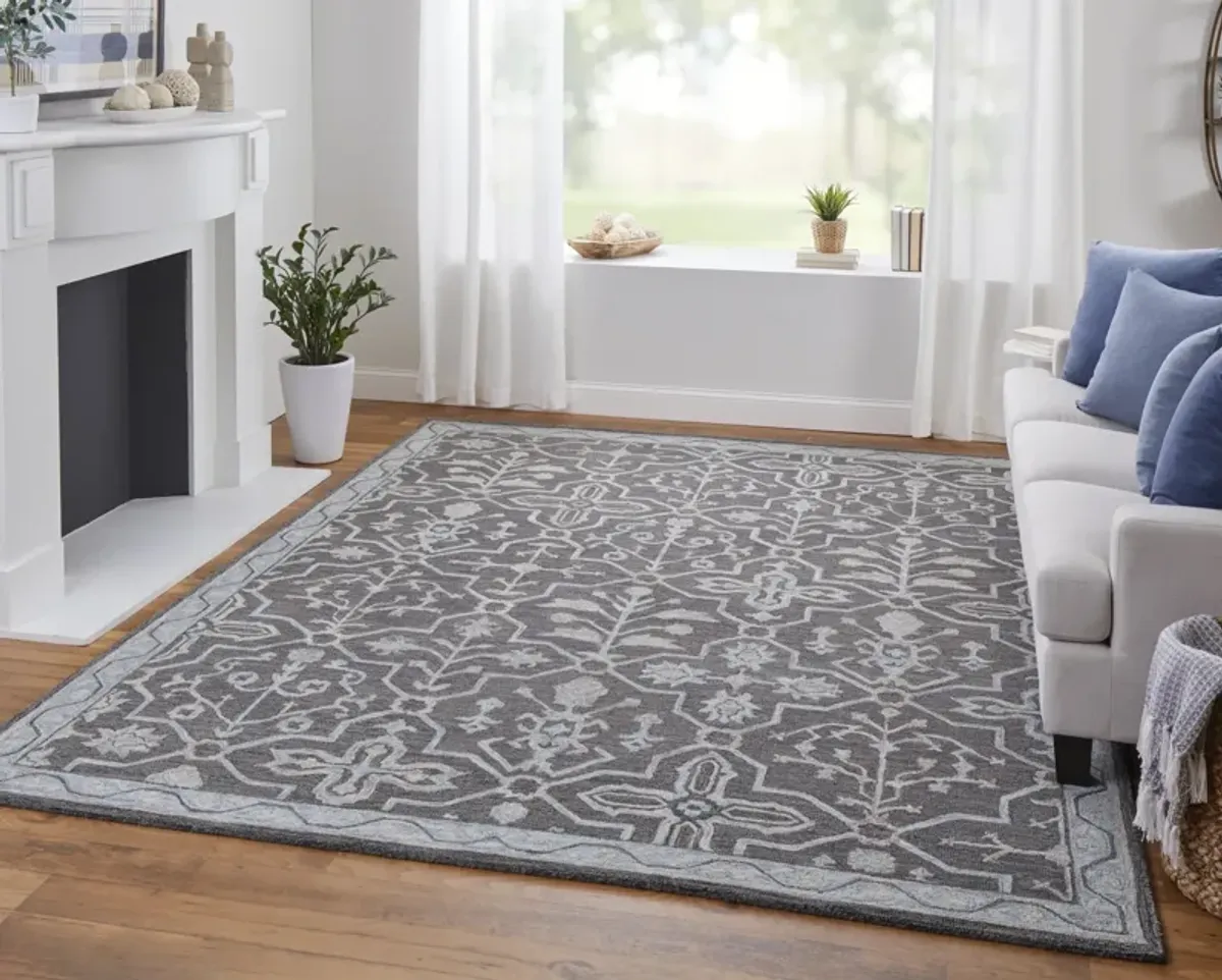 Fallon 8839F Gray/Blue/Ivory 5' x 8' Rug