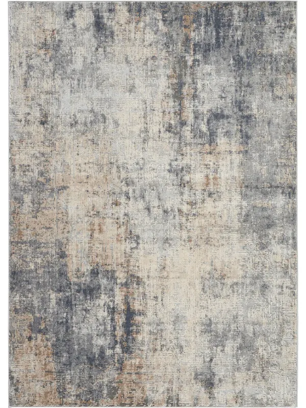 Rustic Textures RUS01 Gray/Beige 6' x 9' Rug