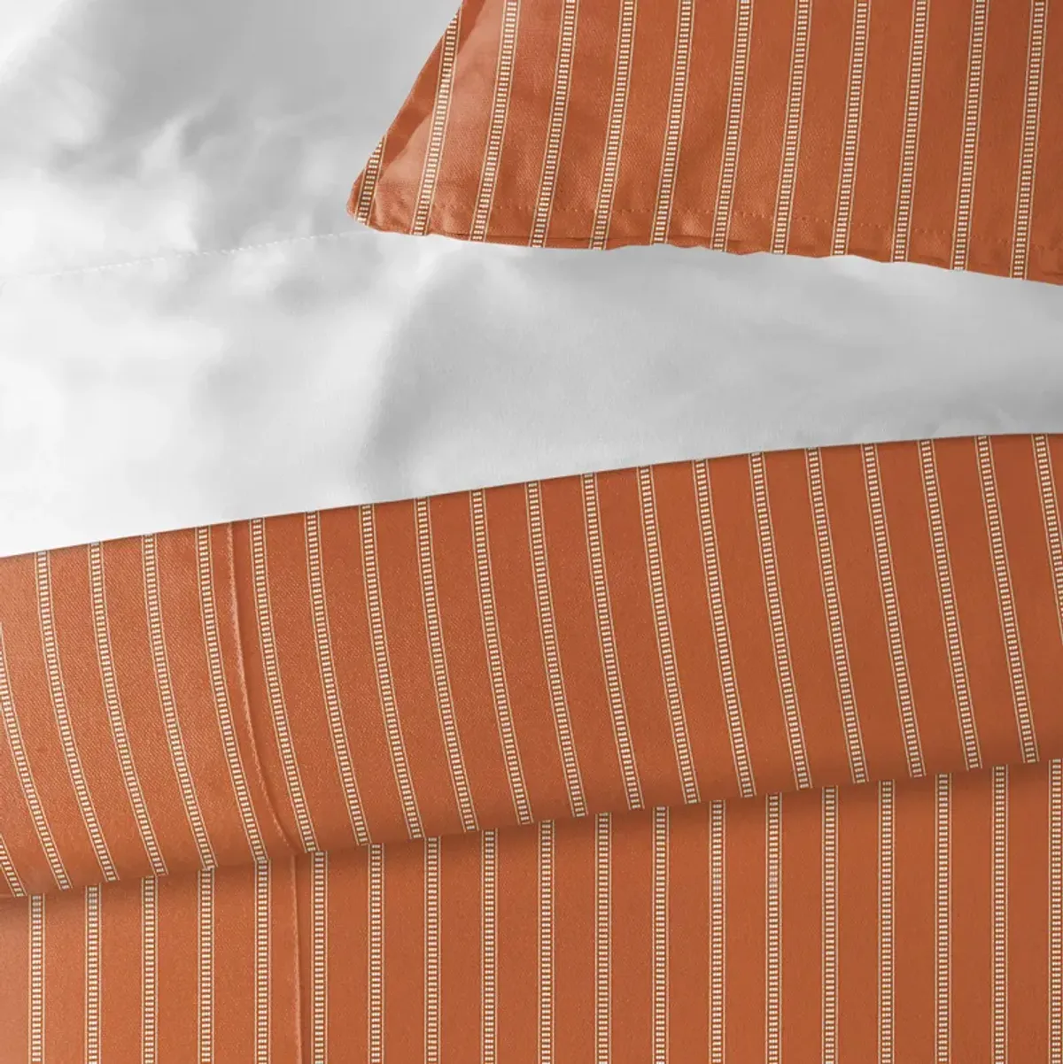 6ix Tailors Fine Linens Skipper Tangerine Duvet Cover Set