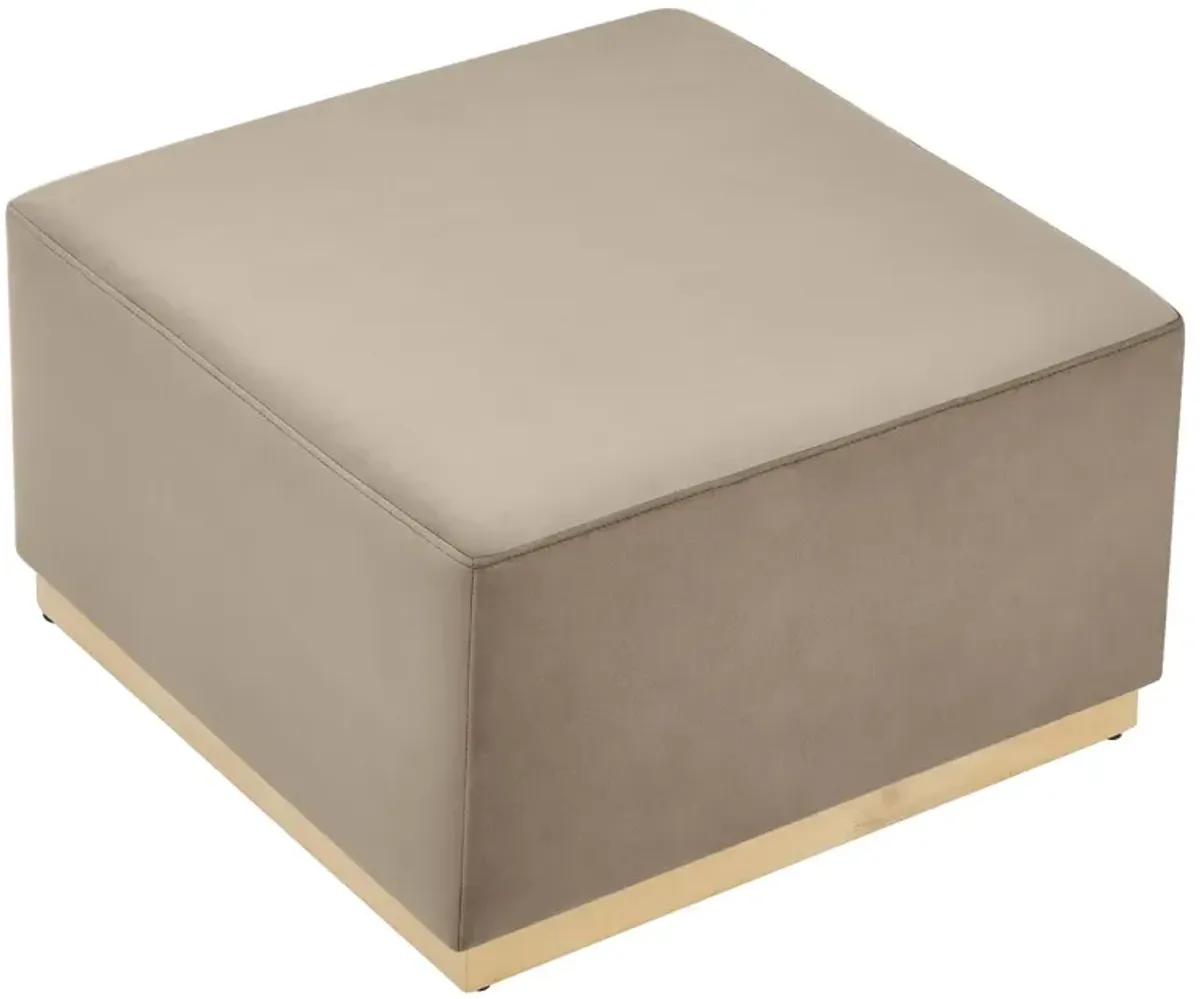 Tilden Large 28" Square Performance Velvet Upholstered Ottoman