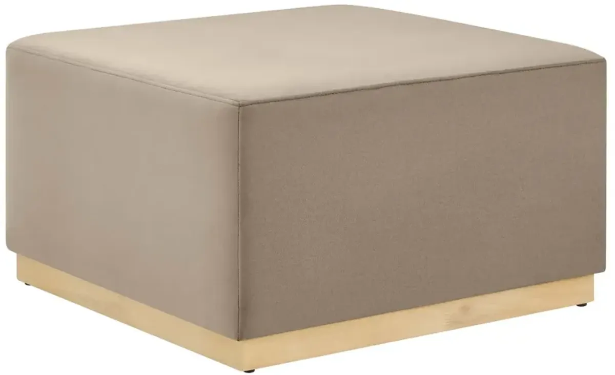 Tilden Large 28" Square Performance Velvet Upholstered Ottoman