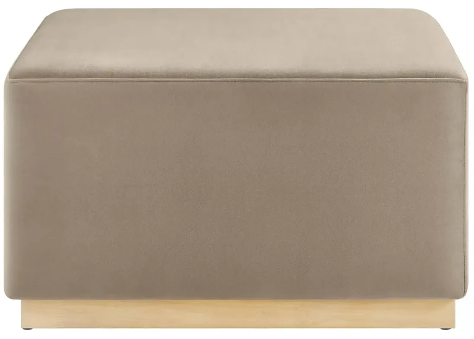 Tilden Large 28" Square Performance Velvet Upholstered Ottoman