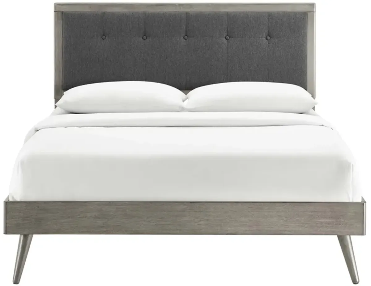 Modway - Willow Queen Wood Platform Bed with Splayed Legs